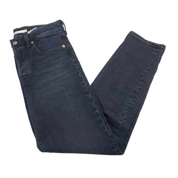 LEVI'S Premium Icon Wedgie Fit Denim Jean Sz 26 Wild Bunch Black - Picture 2 of 7